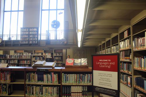 The Languages and Learning Center is located on the 2nd floor of Parkway Central Library